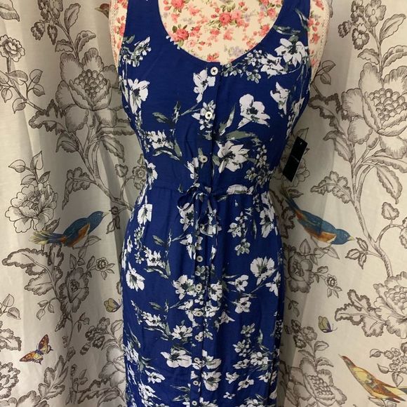 Lucky Brand Sleeveless Tie Waist Maxi Dress - Picture 8 of 16